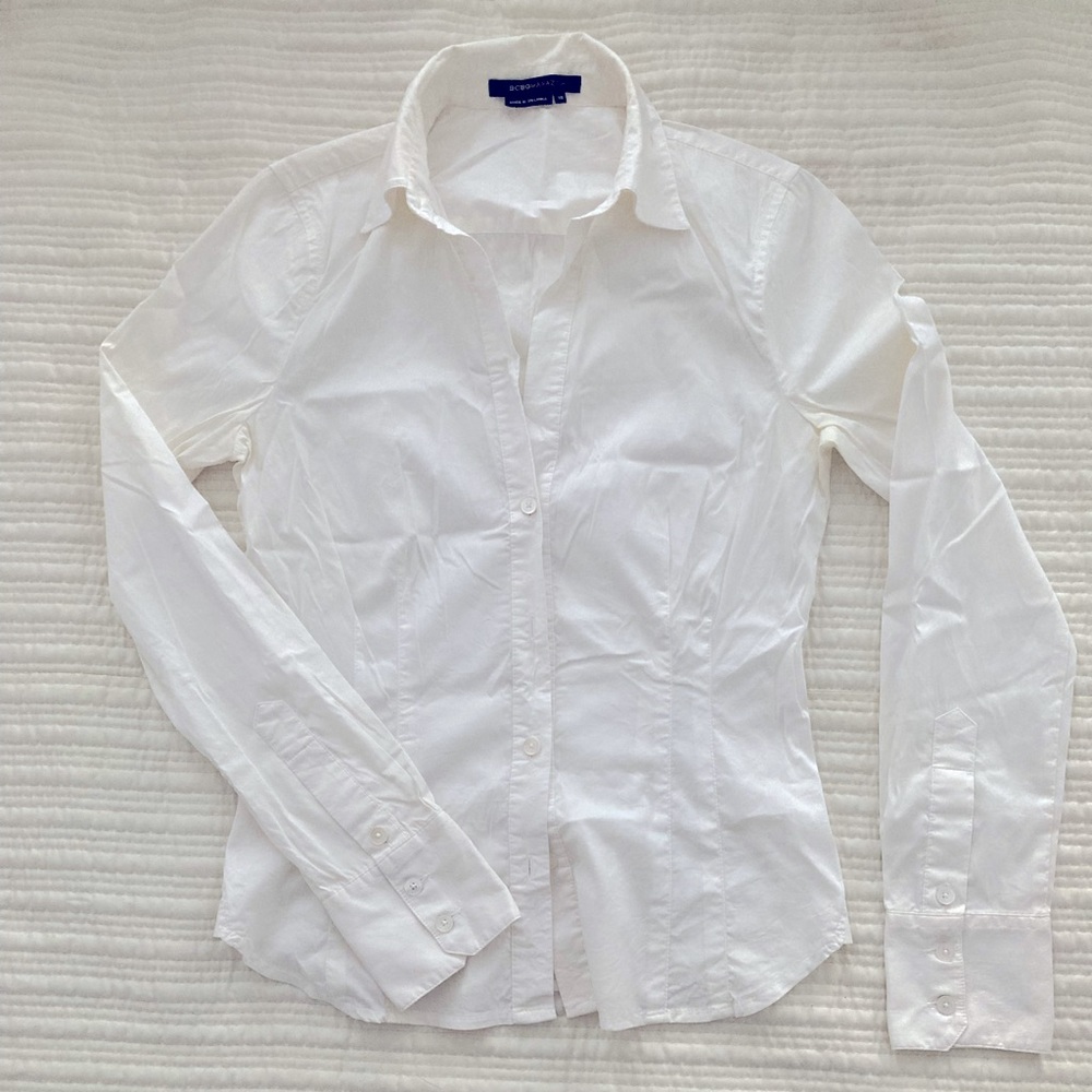 BCBGMaxazria stretch cotton button down XS